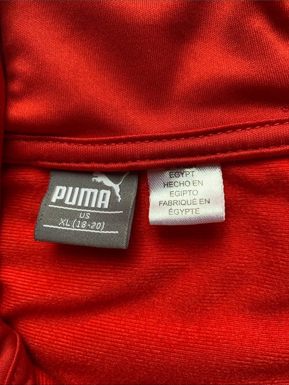 PUMA - Red Black Colorblock Full-Zip Hooded Track Jacket – Youth Size XL (18-20 - Picture 11 of 15